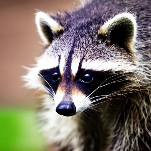 Prompt: raccoon holding a spoon, hd photography