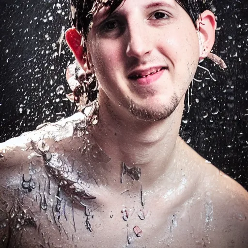 Prompt: dj porter robinson as a wet rat