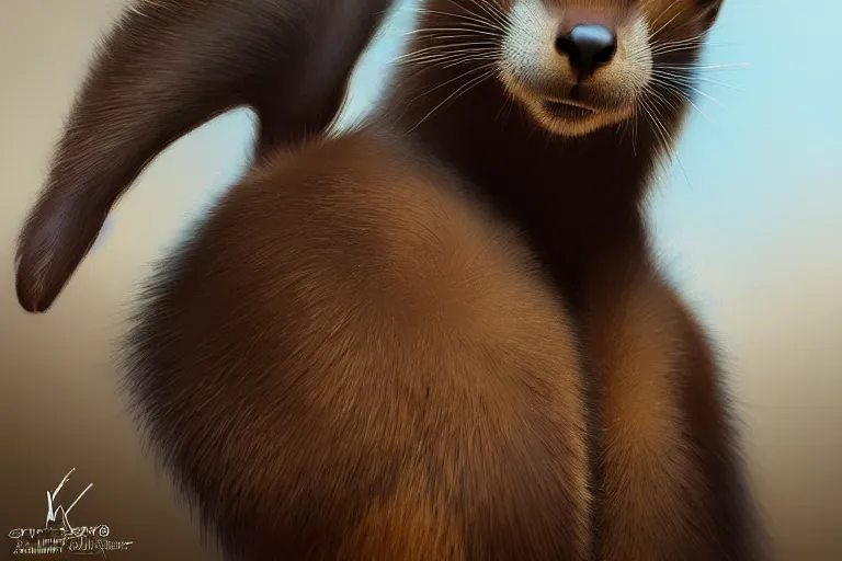 Image similar to anthropomorphic marten wearing jewlery, made by Stanley Artgerm Lau, WLOP, Rossdraws, ArtStation, CGSociety, concept art, cgsociety, octane render, trending on artstation, artstationHD, artstationHQ, unreal engine, 4k, 8k,