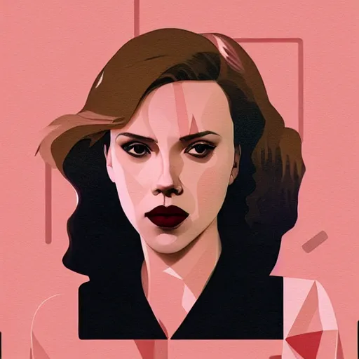 Image similar to Scarlett Johansson as Black Widow profile picture by Sachin Teng, asymmetrical, Organic Painting , Matte Painting, geometric shapes, hard edges, graffiti, street art:2 by Sachin Teng:4