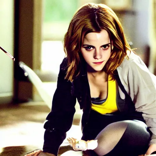 Prompt: emma watson as buffy the vampire slayer