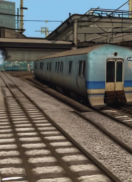 Image similar to cj suplexes the train, gta, train