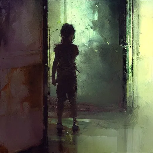 Image similar to bullying, painting by jeremy mann