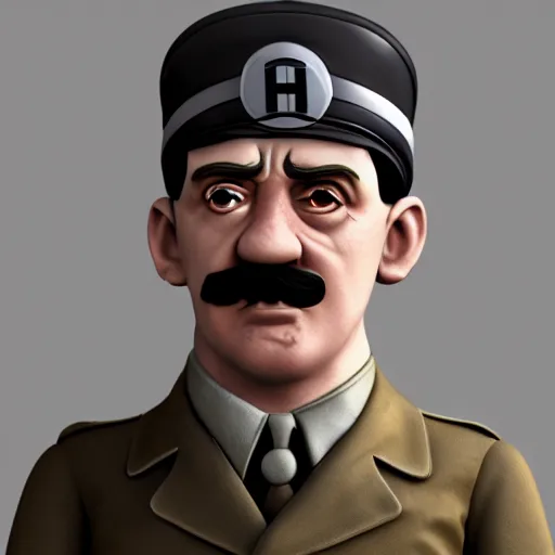 Image similar to adolf hitler as yoohoo toy, realistic, octane render, trending on artstation, grteg rutkowski