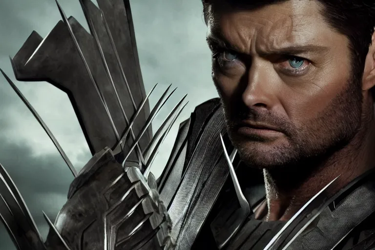 Image similar to film still of 1 Karl Urban as wolverine in new X-men movie, 4k