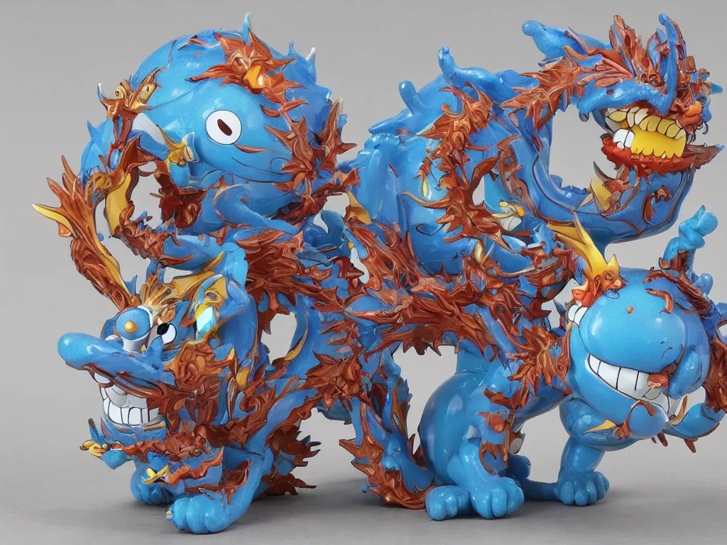 Image similar to A Doraemon Dorami Fractal Dragon statue