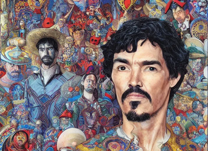 Image similar to a highly detailed mexican portrait of stephen strange, james gurney, james jean