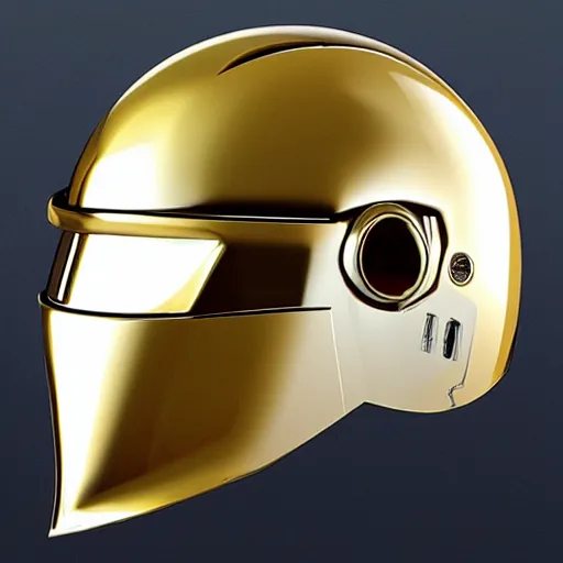 Prompt: daftpunk helmet in 1 1 0 0 s, photorealistic