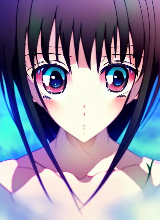 Prompt: symmetry!! anime art portrait character, concept art, anime key visual of elegant, black hair and large eyes, finely detailed perfect face delicate, calm expression, vibrant colourful background, bokeh, sharp focus, illustration, cinematic lighting, trending on pixiv fanbox, artstation, art by studio ghibli, extremely high quality artwork,