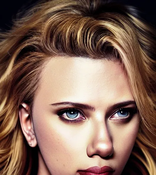 Image similar to portrait of Scarlett Johansson by lucien freuid