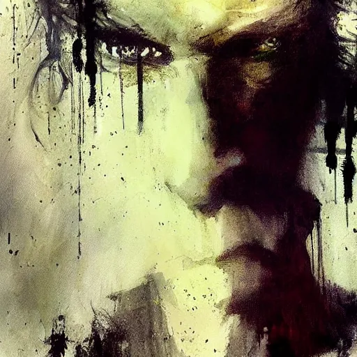 Image similar to the sandman by neil gaiman painted by jeremy mann