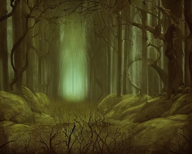 Prompt: incantation at the liminal forest