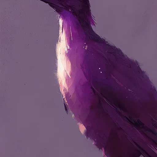 Image similar to a purple crow by greg rutkowski