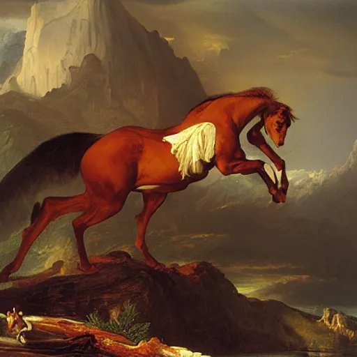 Prompt: alpha male, by thomas cole