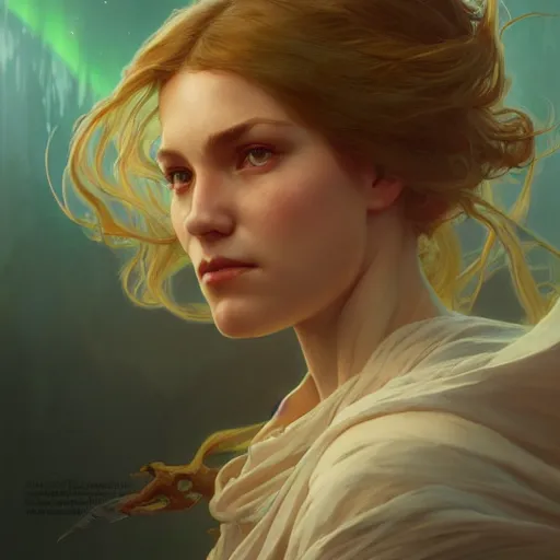 Image similar to aurora, child of hatred, highly detailed, digital painting, artstation, concept art, smooth, sharp focus, illustration, Unreal Engine 5, 8K, art by artgerm and greg rutkowski and alphonse mucha