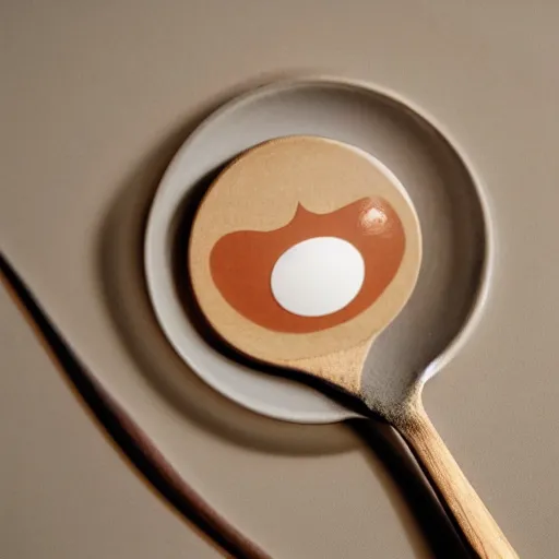 Prompt: a fully dressed spoon with eyes and a smile by simon stalhagen