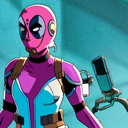 Prompt: A still of Gwenpool in Deadpool 3 (2023)