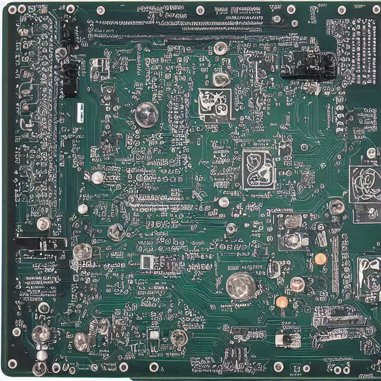 Image similar to mystical arcane sigil ritual computer circuit board