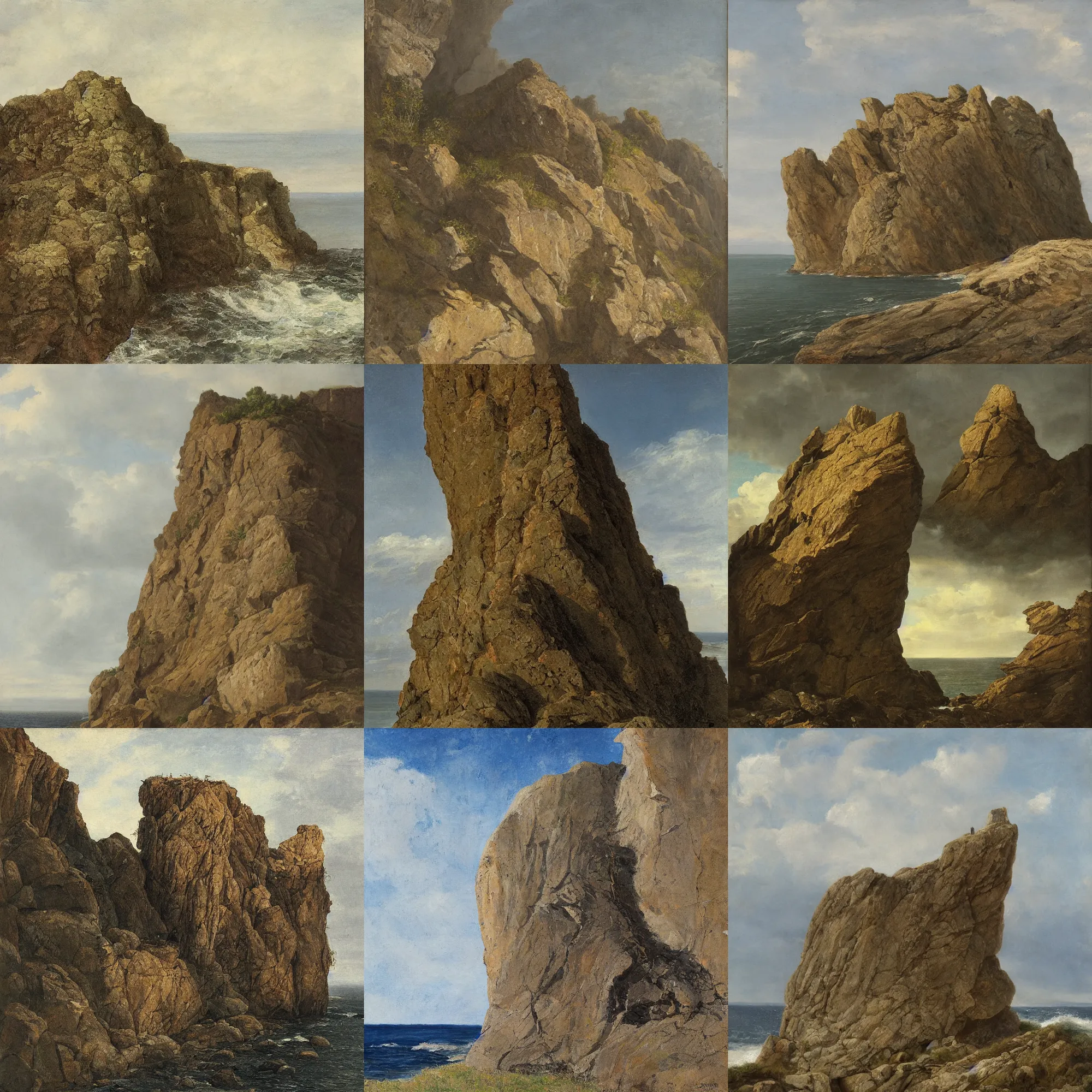 Prompt: cliff, rocks by carus, carl gustav