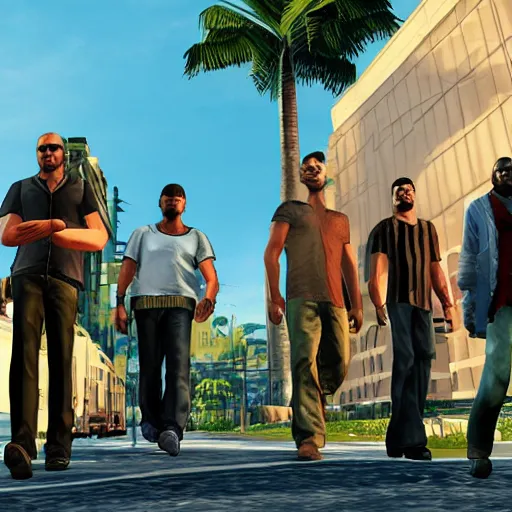 Image similar to grand theft auto san andres the movie with real actors, movie poster, cinematic, photographed people