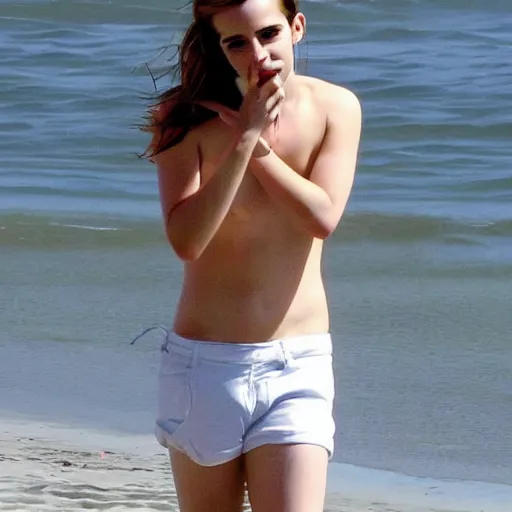 Image similar to emma watson on a beach