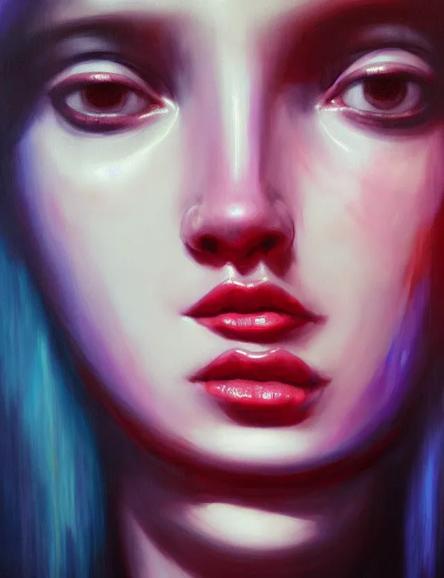 Image similar to blurred background. close-up portrait of a goddess in crown, by Alex Garant, Afarin Sajedi and Alena Aenami. unreal engine