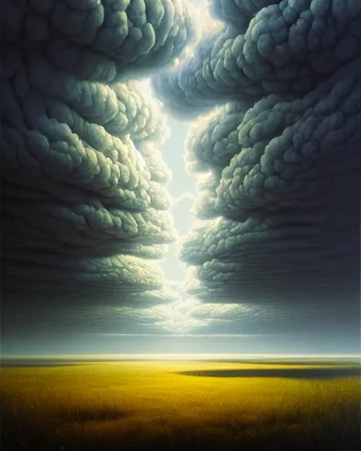 Prompt: a hyper - detailed 3 d render like an oil painting of cloud trees of the black oak savanna, surrealism!!!!! surreal concept art, lifelike, photorealistic, digital painting, aesthetic, smooth, sharp focus, artstation hd, by greg rutkowski, bruce pennington, valentina remenar, rhads, asher duran,