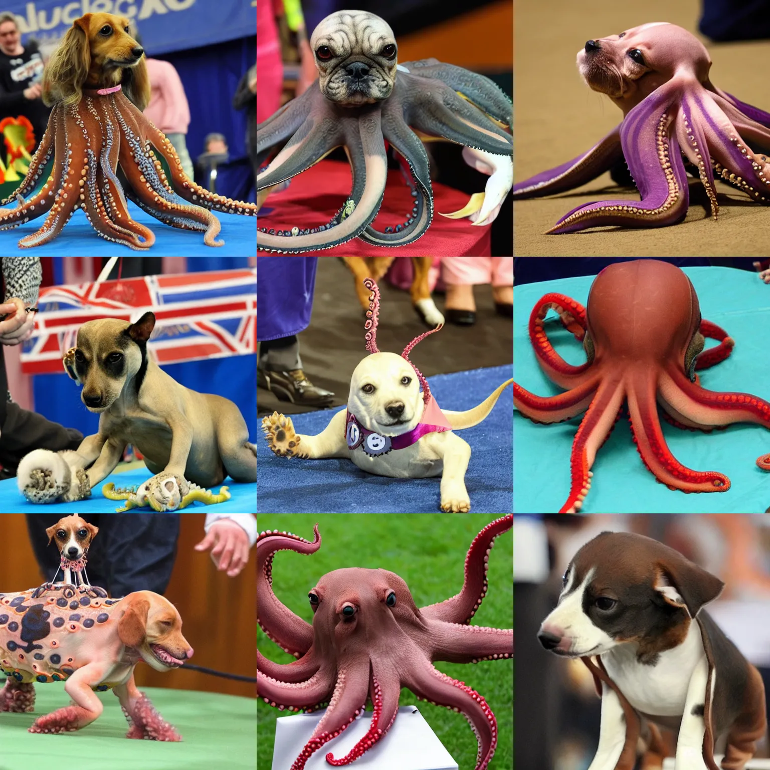 Image similar to octopus wins first place in a dog show