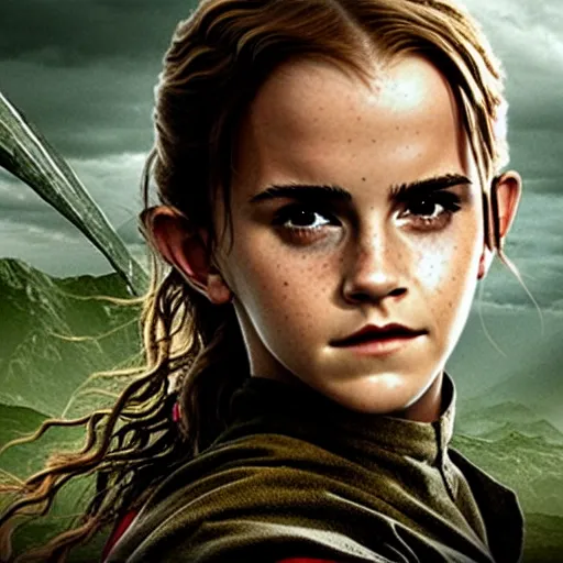 Prompt: emma watson in lord of the rings