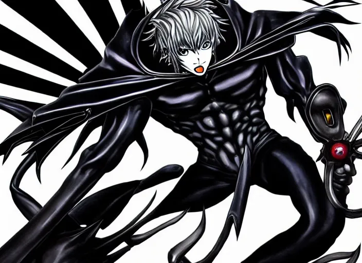 Prompt: shin megami tensei art of a demon car!! called black! volga!!, gaz!!!! car!!!!!!!!!!!, vehicle, art by kazuma kaneko, demonic! compedium!, digital drawing, white background, high quality, highly detailed