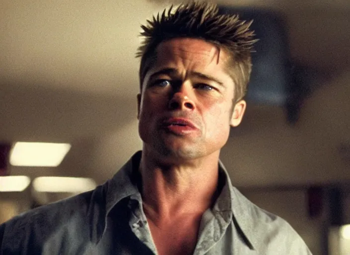 film still of Brad Pitt as Tyler Durden in Fight Club | Stable ...