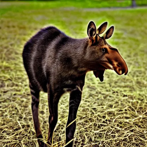 Prompt: a cat - moose - hybrid, animal photography