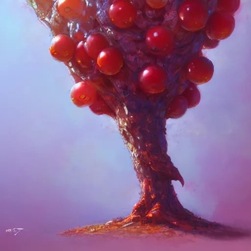 Image similar to tree that looks like fruits, made by stanley artgerm lau, wlop, rossdraws, james jean, andrei riabovitchev, marc simonetti, yoshitaka amano, artstation, cgsociety