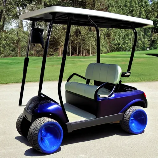 Image similar to golf cart with huge wheels