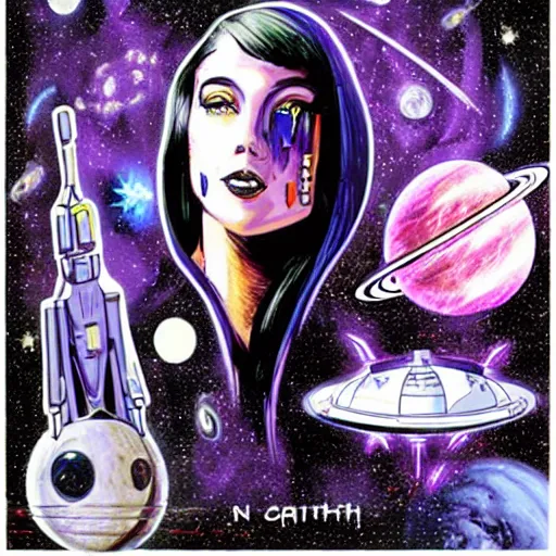 Image similar to space goth