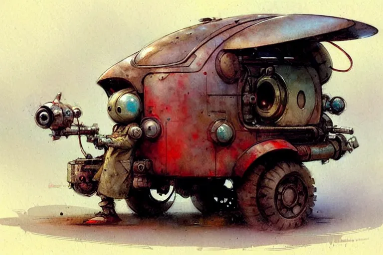 Prompt: adventurer ( ( ( ( ( 1 9 5 0 s retro future robot mouse mecha wagon house. muted colors. ) ) ) ) ) by jean baptiste monge!!!!!!!!!!!!!!!!!!!!!!!!! chrome red