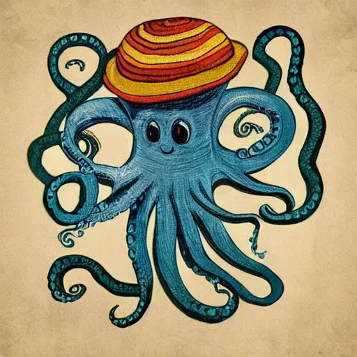 Image similar to octopus with a sombrero