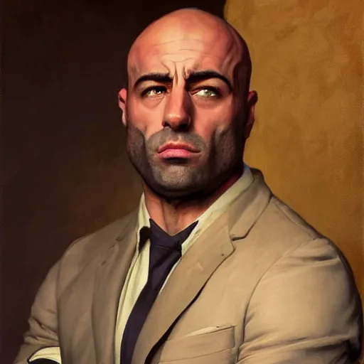 Prompt: “the ultimate gigachad, incredibly muscular Joe Rogan, Joe Rogan with chiseled jawline, trending on /r/moreplatesmoredates, oil on canvas artstation by J. C. Leyendecker and Edmund Blair Leighton and Charlie Bowater octane render”