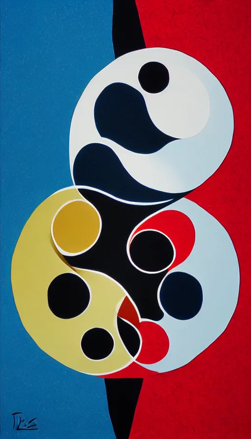 Image similar to Abstract representation of ying Yang concept, by David Eichenberg