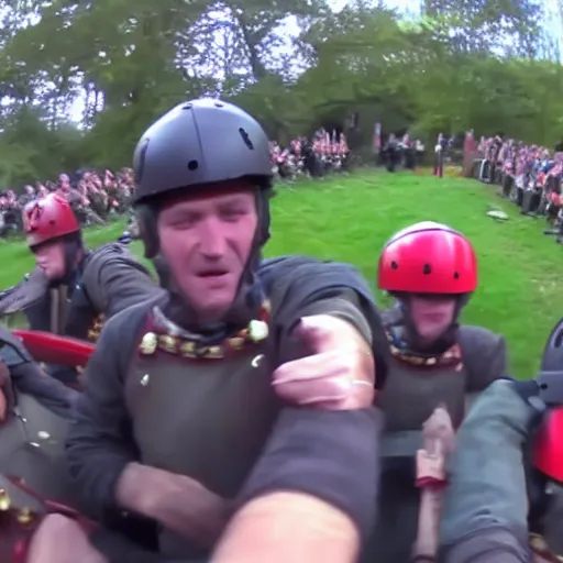 Prompt: gopro footage of the battle of hastings