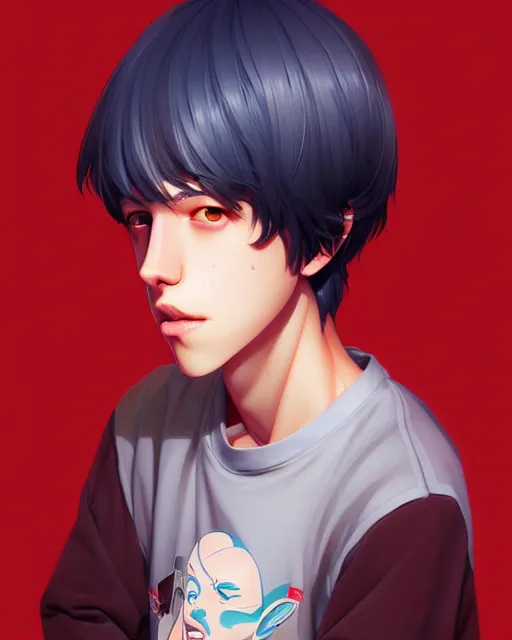 Image similar to pete davidson, portrait shinkai makoto studio ghibli studio key hideaki anno sakimichan stanley artgerm lau rossdraws james jean marc simonetti elegant highly detailed digital painting artstation pixiv