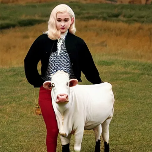 Prompt: Sabrina Spellman dressed as a cow