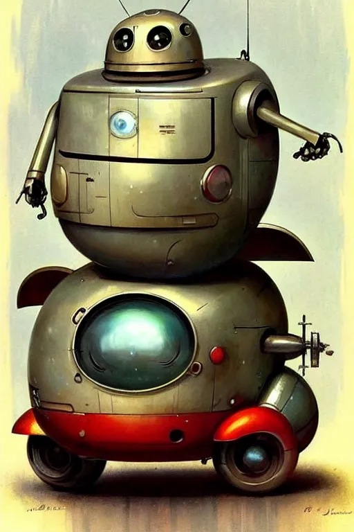 Image similar to ( ( ( ( ( 1 9 5 0 s retro future android robot fat robot mouse wagon. muted colors., ) ) ) ) ) by jean - baptiste monge,!!!!!!!!!!!!!!!!!!!!!!!!! chrome red