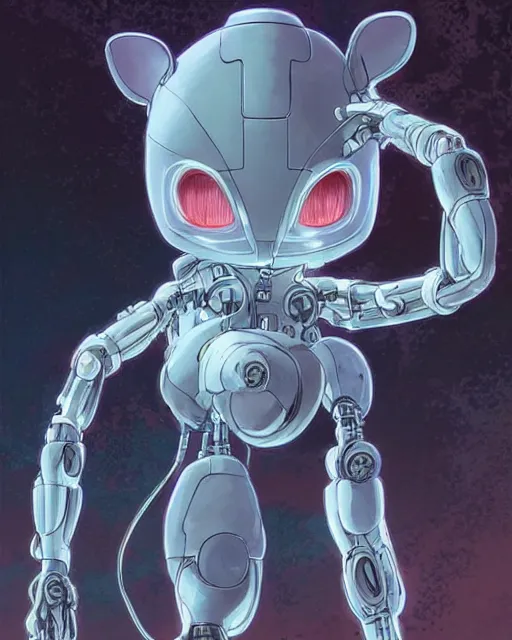 Image similar to character concept of a rat, cybernetic enhancements, art by makoto shinkai and alan bean, yukito kishiro