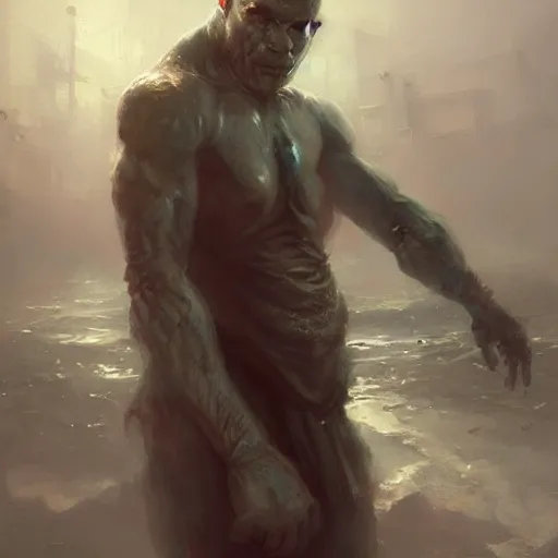 Image similar to innsmouth, painted by raymond swanland, painted by greg rutkowski, painted by jeremy mann, painted by artgerm, painted by igor kieryluk, trending on artstation