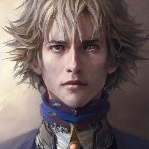 Image similar to howl from howl's moving castle as a realistic fantasy d & d character, closeup portrait art by donato giancola and greg rutkowski, realistic face, digital art, trending on artstation, symmetry!!