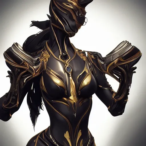 Prompt: highly detailed exquisite fanart, of a beautiful female warframe, elegant pose, holding a detailed epic kitgun, detailed hands, epic cinematic shot, DeviantArt, high quality artstation, HD render