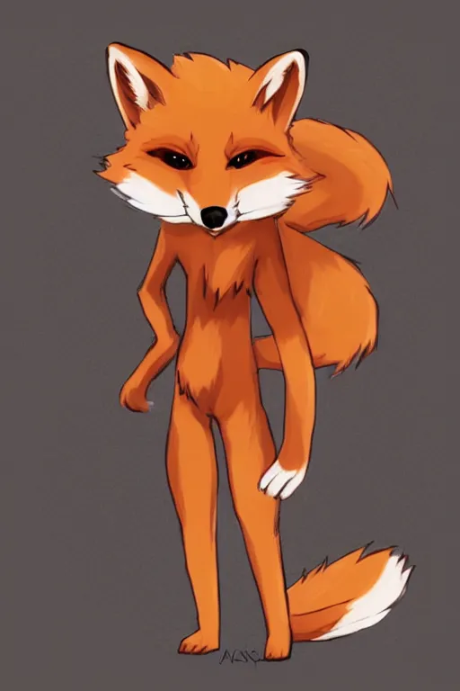 Image similar to a fox fursona, trending on artstation, by kawacy, furry art, digital art