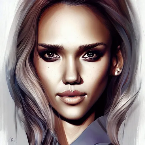 Prompt: Jessica alba, Charlie Bowater art style, digital fantasy portrait