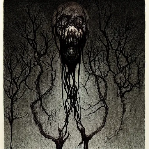 Image similar to a horrifying eldritch man by Beksinski and Junji Ito